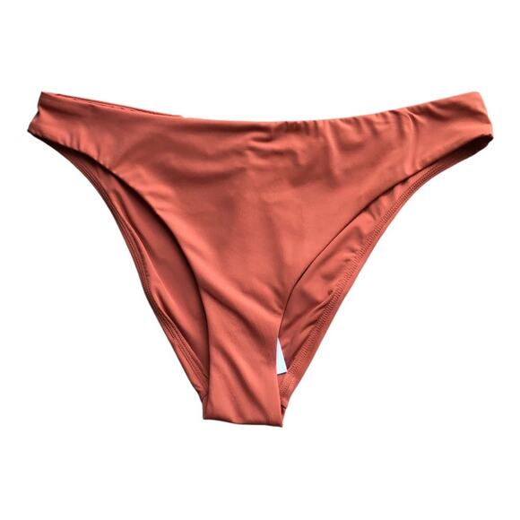 Andie NWT The Symi Sustainable High Leg Cut Low Rise Bikini Bottom Cedar Large - Picture 3 of 13